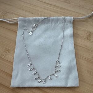 Stella & Dot Silver Teardrop Necklace